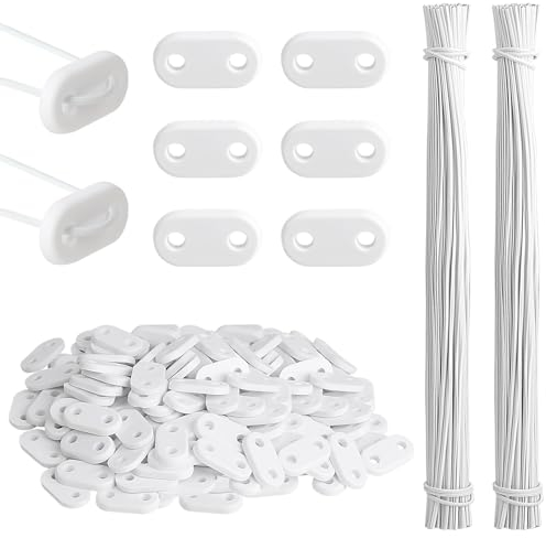 210 Sets Kit de Fixation de Clôture Brise-Vue de Confidentialité en PVC Résistants à Intempéries, Clips de Montage en PVC, avec 210 Attaches de Câble, pour Pelouse Clôtures Jardin (Blanc)