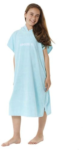 Rip Curl Girls Classic Surf Hooded Towel Change Robe/Poncho 00CGTO - Sky Blue Junior Size - S