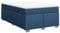 vidaXL Boxspringbett mit Matratze, Bett mit Bettfüße Matratzenauflage, Doppelbett für Schlafzimmer, Polsterbett Bettgestell Lattenrost, Blau 120x200cm Stoff