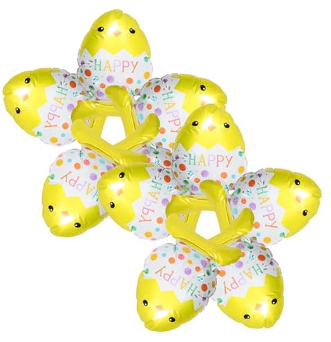 PHENOFICE 10stücke Osterballons Cartoon-ei-form Aluminiumfolie Dekoration Für Osterfeiern Und Feste Für Innen Und Außeneinsätze
