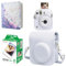 Mini 12 Instant Camera Starter Kit For Fuji Instax Mini 12 Clay White Includes Mini Instant Film 20 Photos, Matching Colour PU Leather Case for Instax Mini 12 White & 64 Pocket Mini Photo Book Album