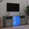 LLEZKBR Entertainment Centers & TV Stands-TV Schrank mit LED-Leuchten Grau Sonoma 120x30x50cm