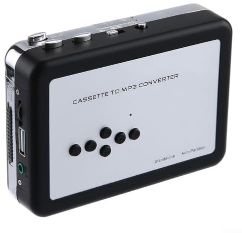 Zoegneer Retro USB Kassette zu MP3 Konverter mit tragbarer Kassettenspieler-Funktion, nostalgisches Design und vielseitige USB-Stromoptionen für Musikbegeisterte zum Digitalisieren und Erhalten von Vi
