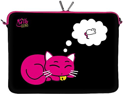 KITTY TO GO LS143-15 Designer Notebook Sleeve Housse Pour Ordinateur Portable 15,4 jusqu'à 15,6 (39,1 - 39,6 cm) Large Neoprene Pochette Sacoche