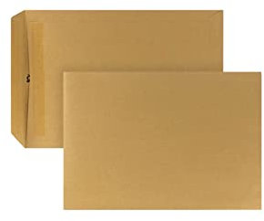 POSTHORN Versandtasche C4 (250 Stück), selbstklebende Versandtaschen ohne Fenster, braune Versandtaschen für die tägliche Korrespondenz, Geschäftspost und Co., 324 x 229 x1mm, 90g/m²