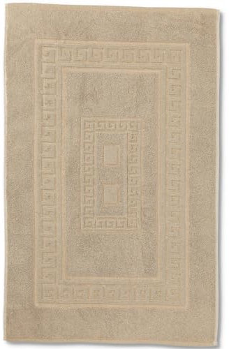 Casatessile Torino Tappeto Bagno scendidoccia in Spugna 45X60 cm. Tappeto Bagno Assorbente in Cotone, Tappeto Bagno Senza Antiscivolo - Beige