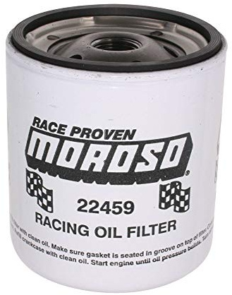 Moroso 22459 Racing Oil Filter, Chevy, Short, PH30 TG30 L20049 51069 PF25 6438261 HP-2002 LF225