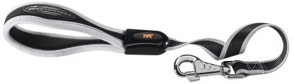 Ferplast ERGOCOMFORT GM Ergonomic Dog Lead - Secure Grip with Soft Padding - Anti-Abrasion - Extra-Resistant Finished Seams - Italian Design - 55 x 2.5 cm, Grey