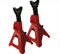 Pair Of 6 Ton Car Van Ratchet Axel Jack Stand - Heavy Duty, Pack Of 2 | For Car, Garage, Workshop | Vehicle Caravan Stand | Strong Durable, Long Lasting | Automotive