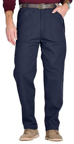 Chums Men's Water-Repellent Action Trousers, 9 Pockets & Stretch Waist | Functional and Durable Pants For Everyday Use, Walking, Outdoor Activities & Work, Sizes: 32 - 46