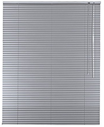 Easy-Shadow Hochwertige Aluminium Jalousie Rollo Alu Jalousette 80 x 250 cm / 80x250 cm in Farbe Silber - Bedienseite rechts/Maßanfertigung