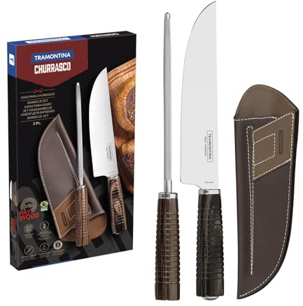 Tramontina Churrasco 21199-995 Couteau (420 Stainless Acier Inoxydable Brun Acier Inoxydable/Bois)
