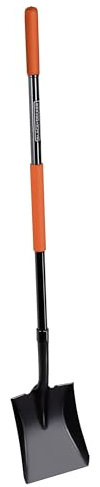 BLACK+DECKER Plattschaufel - Quadratischer Kopf - 149 CM - Robustes und leichtes Fiberglas - Schwarz