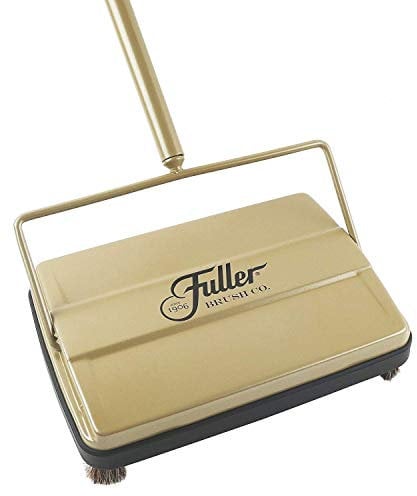 Fuller Brush Barredora electrostática para alfombras y Pisos con Rotor de Goma Adicional, 9 Pulgadas, Color Dorado Rico
