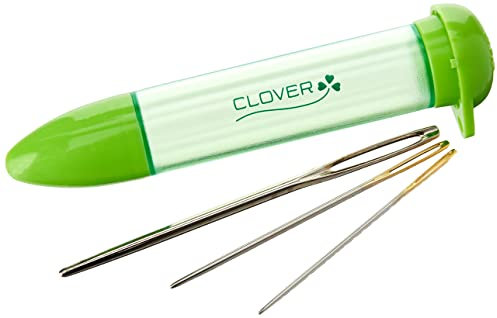 Clover Juego de Agujas, Acero, Verde, 16x5.5x3 cm