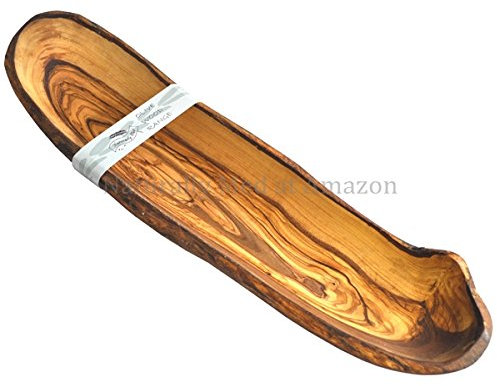 Brotschale Baguette Schale ca 40 x 8 cm Olivenholz länglich, jedes Teil ein Unikat