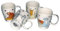 CHA CULT - Kanne Joschka + 4 Becher (4fach) lustige Katzenmotive