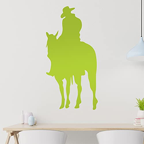 Cowboy Wandtattoo in 6 Größen - Wandaufkleber Wall Sticker - Dekoration, Küche, Wohnzimmer, Schlafzimmer, Badezimmer
