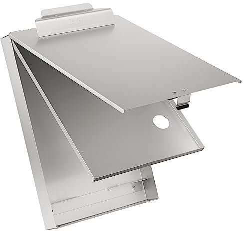 Läufer 21017 Formularhalter mit Box, Aluminium, mit Abteiltrenner