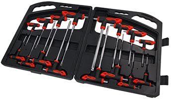 Neilsen CT2221 16pc T Handle HEX and Star Driver Set Ball Point Sizes 2–10mm and T10–T45