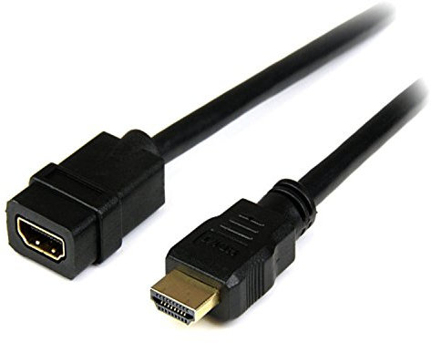 StarTech.com Prolunga HDMI maschio femmina da 2 m - Prolunga Cavo HDMI UHD 4K 30Hz con Ethernet M/F - Estensione cavo HDMI 1.4 ad alta velocità - Cavo Adattatore HDMI M/F da 2 metri (HDEXT2M)