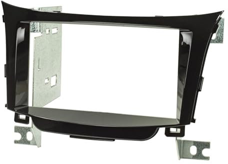 tomzz Audio 2419-022 Doppel DIN Radioblende kompatibel mit Hyundai i30 GD ab 2011-2017 Piano Lack schwarz