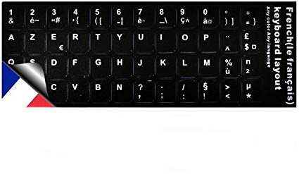 Kit de 48 Touches Autocollantes Clavier AZERTY Français