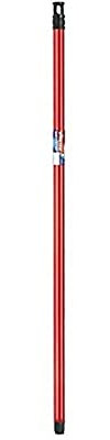 Vileda Manico Universale, Attacco Vite Universale, per Ogni Tipo di Scopa, Pratico e Leggero, Acciaio, Rosso, 130 x 2 x 2 cm, 1
