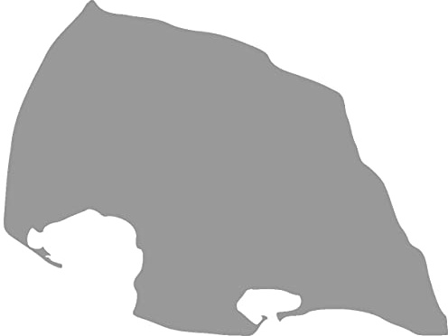 Samunshi® Fehmarn Aufkleber Insel 8 x 6cm grau
