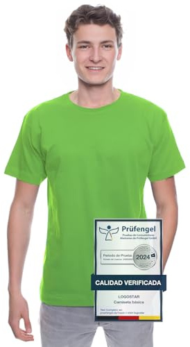 Logostar Basic - Maglietta a maniche corte, basica, taglie forti fino alla 15XL lime XXXL