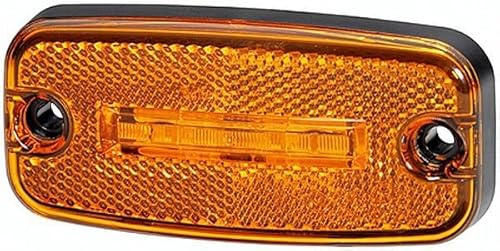 HELLA 2PS 345 600-017 Side Marker Light - LED - 24V - mounting - Lens Colour: Yellow - Cable: 500mm - Lateral Mounting