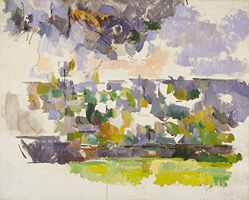 Spiffing Prints Paul Cezanne - Garden at Les Lauves - Extra Large - Archival Matte - Brown Frame