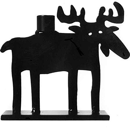 Bengt & Lotta Elch schwarz Kerzenständer Höhe 9 cm