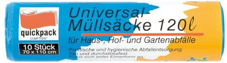 No Label Müllsäcke Camping Universal 120 Liter 10 Stück