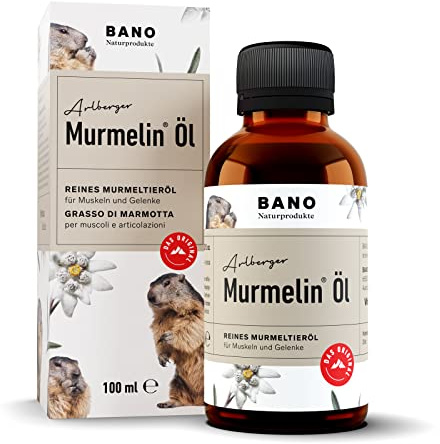 BANO Arlberger Murmelin Öl 100ml | reines Murmeltieröl | wohltuende Wirkung auf Muskeln, Gelenke und Bewegungsapparat