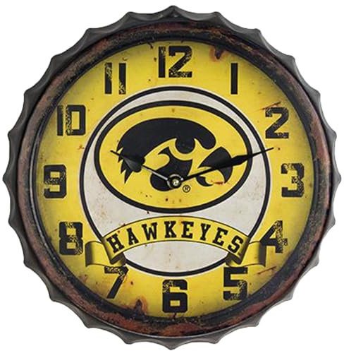 Hanna's Handiworks University Of Iowa Bottle Cap Clock