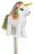 Weiße Einhorn-Pinata - Zugschnur