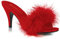 Fabulicious Damen AMOUR-03 Offene Sandalen, Rot (Red Satin-Fur)