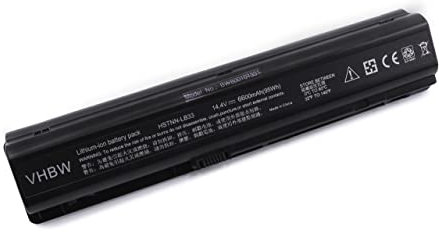 vhbw batteria compatibile con HP Pavilion dv9005CA, dv9005EA, dv9005TX, dv9005US, dv9005XX laptop, notebook (6600mAh, 14,4V, Li-Ion)