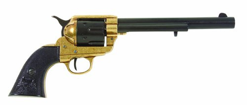 Deko Waffe 45er Colt, USA 1873, messingfarbend