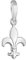 Elli Anhänger Damen Anhänger Schwertlilie Fleur de Lis in 925 Sterling Silber
