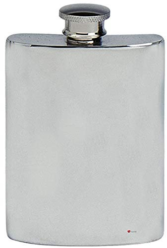 I LUV LTD Flachmann 4oz Nierenform Zinn zum Gravieren von Schraubverschluss