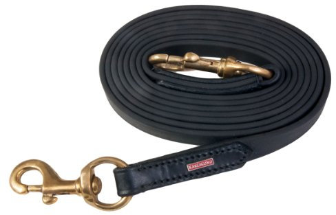 Karlslund Zügel BioThane Reins, Black Brass, k383-bla-bra