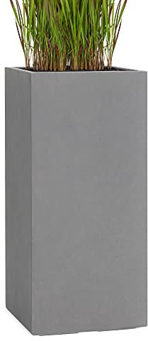 Pflanzwerk® Pflanzkübel Tower Grau 70x33x33cm *Frostbeständiger Blumenkübel* *UV-Schutz* *Qualitätsware*