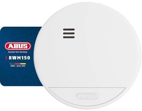 ABUS Rauchmelder RWM150 - langlebige 10-Jahres-Batterie - für Wohnräume und VdS geprüft nach DIN EN 14604 - 85 dB lauter Alarm - Weiß