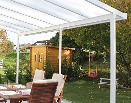 Gutta Terrassendachsystem Terrassenberdachung Terrasse šberdachung Alu weiá 3x3 4,2x3 5,4x3 m (3 x 3 m (9mý))