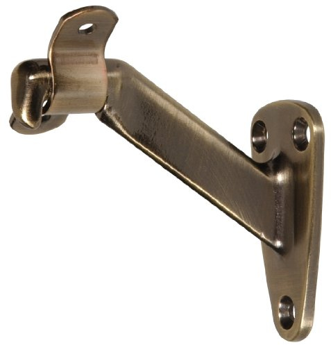 The Hillman Group The Hillman Group 852873 Handrail Bracket - Heavy Duty - Antique Brass 1-Pack