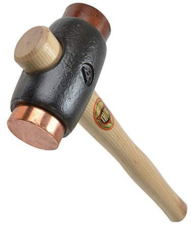 THOR 216 Size 4 COPPER / RAWHIDE Hide Hammer Face Head Cap