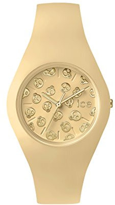 ICE-WATCH - ICE skull Mango cream - Gelbe Damenuhr mit Silikonarmband - 001269 (Small)