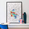 OMY pos15 Party Poster zum Ausmalen Papier Mehrfarbig 40,4 x 26 x 24 cm